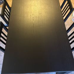 Expandable IKEA Dining Room Set (Black)