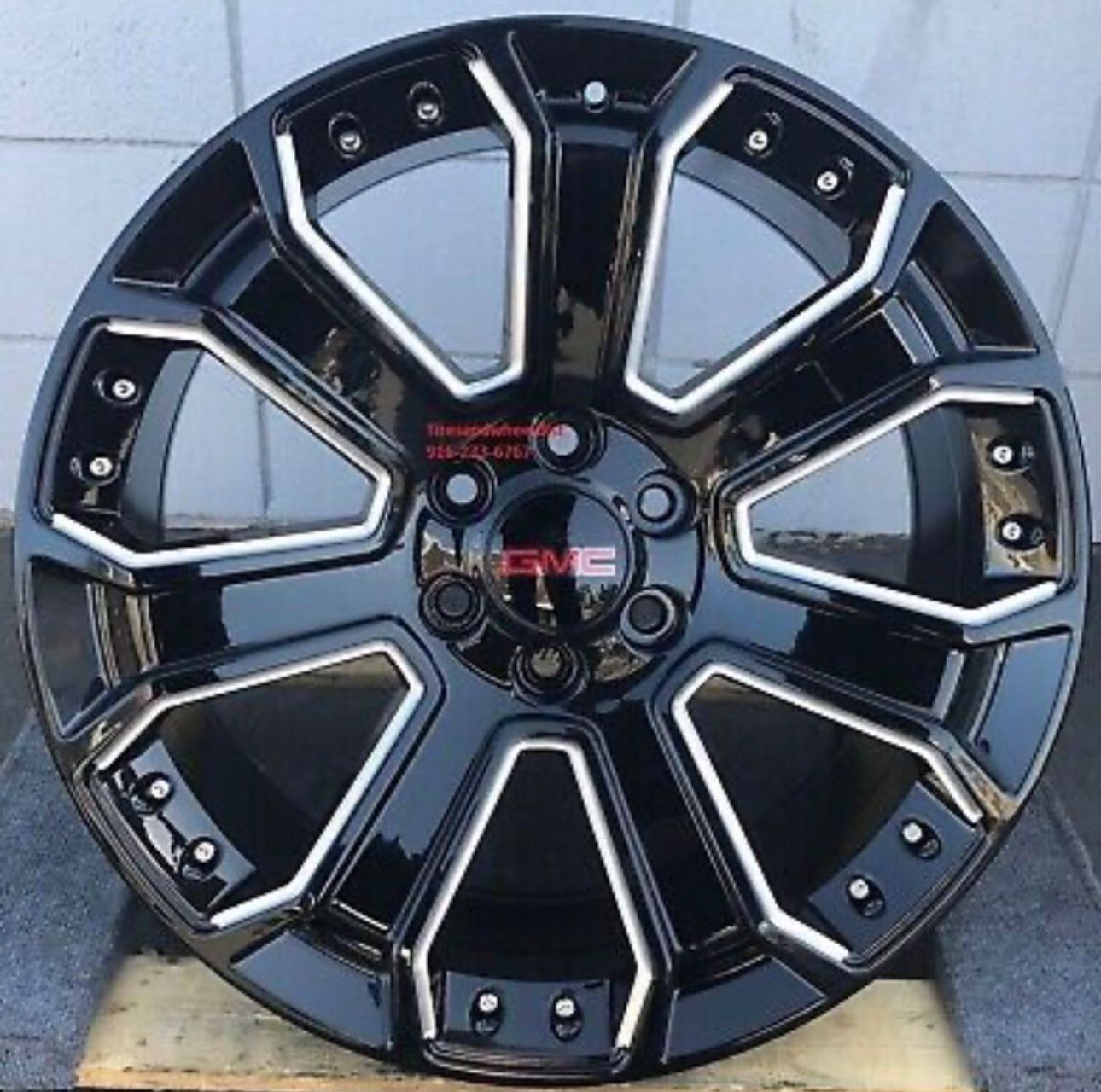 26” GMC Yukon Sierra BLACK MILLED WHEELS RIMS TIRES Chevy Silverado Tahoe Escalade Ram 6lug