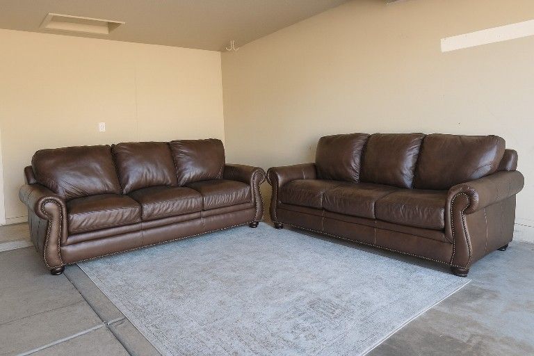 100% TOP GRAIN LEATHER COUCHES