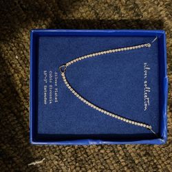 Dainty Heart Necklace Silver Plated Cubic Zirconia 