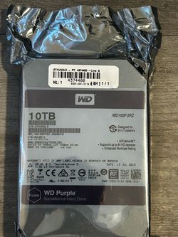 🔥 Brand New 10TB Western Digital Purple Surveillance Hard Drive – WD100PURZ 🔥