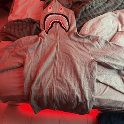 BAPE Shark Hoodie – Grey – Brand New, Never Worn – $85