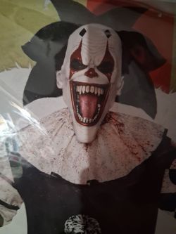 Side Show Slasher  Clown Halloween Costume with Mask