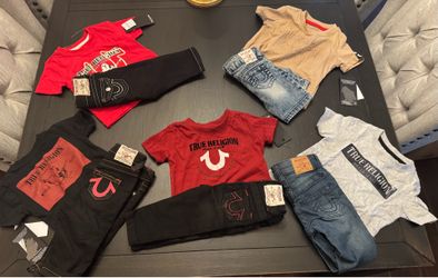 Kids boys 12,18,24 True Religion outfit sets