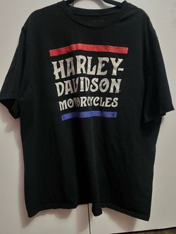 Red White and Blue Harley Davison T-shirt