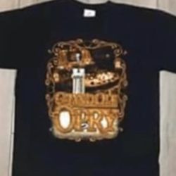 Certified Original GRAND OLE OPRY Members List T-Shirt Medium Black Double-sided