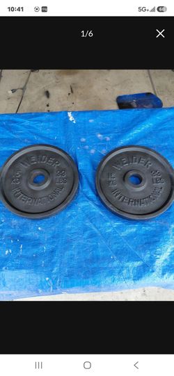 Two 33lbs Olympic International Plates