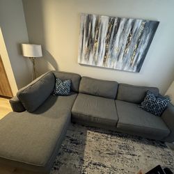 2-piece Gray Sectional