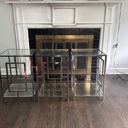Set Of Three Matchinf Coffee Tables/night Stands 