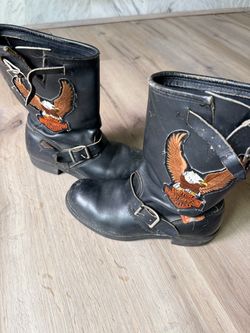 Vintage Harley-Davidson Leather Motorcycle Engineer Boots – Men’s Size 8