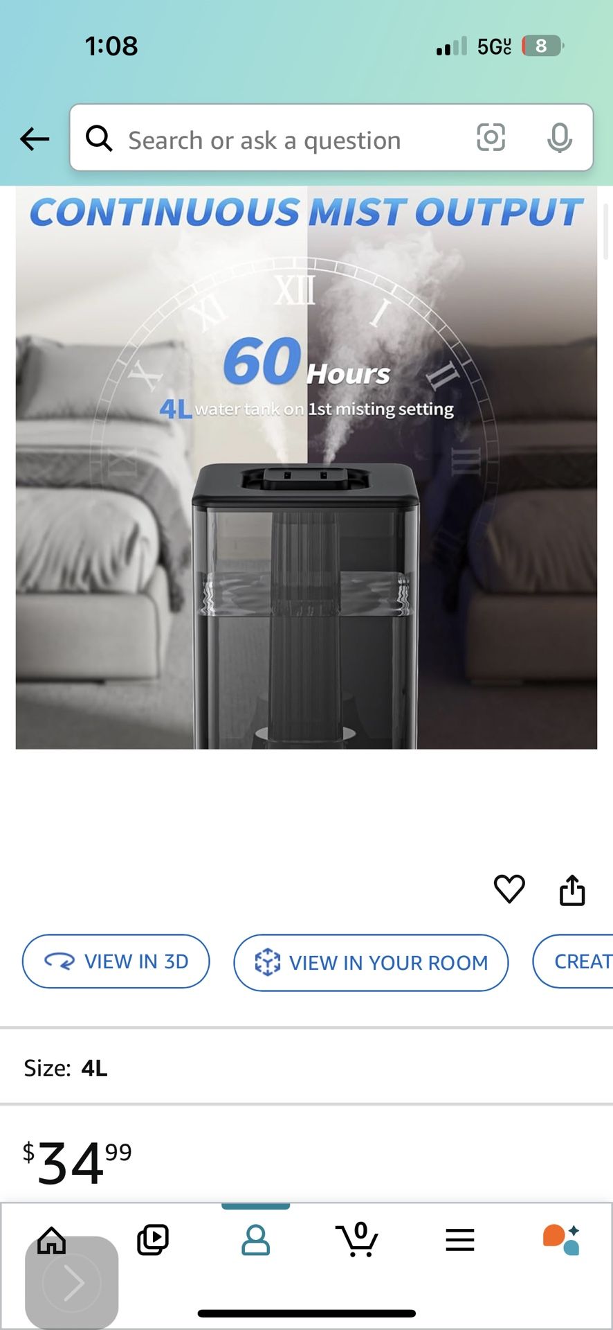 Great humidifier, Black Modern design