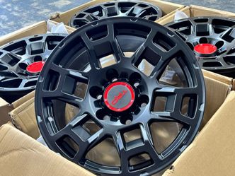 WE INSTALL 4X NEW 17" SATIN BLACK Wheels FITS TRD PRO Toyota 4runner Tacoma Tundra Sequoia