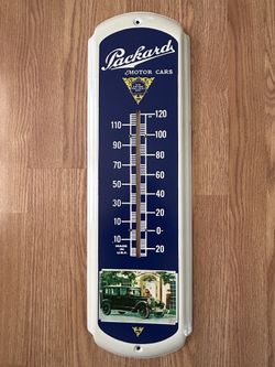 Vintage 27 “ Packard Motor Cars Temperature Sign