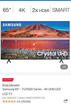 Samsung UN65TU700DFXZA 65" Class TU700D 4K Crystal UHD HDR Smart TV