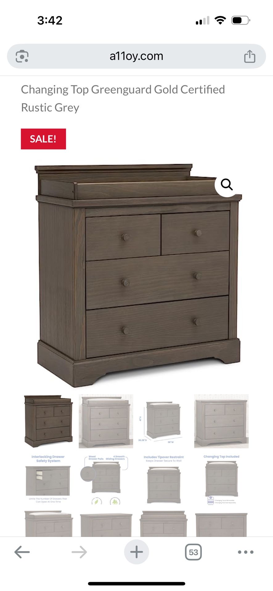 Dresser And Changing Table