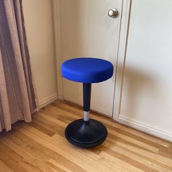 Blue Uncaged Ergonomic Desk Chair Wobble Active Posture Stool Seat