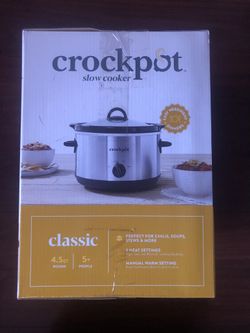 Crock Pot Slow Cooker, Classic, 4.5 Quart, Shop