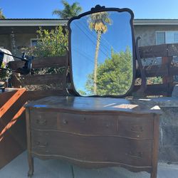 Vintage Turn of the Century Vanity With Mirror 