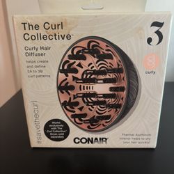 Conair The Curl Collective 3 Curly Hair Diffuser for 2A to 3B Curl Patterns