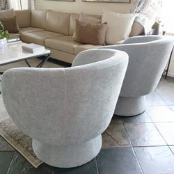 Brand New Sofa Accent Swivel Chairs Accent Chairs Brand New - Modern Gray Color - Beautiful Living Room Chairs $599 Pair 