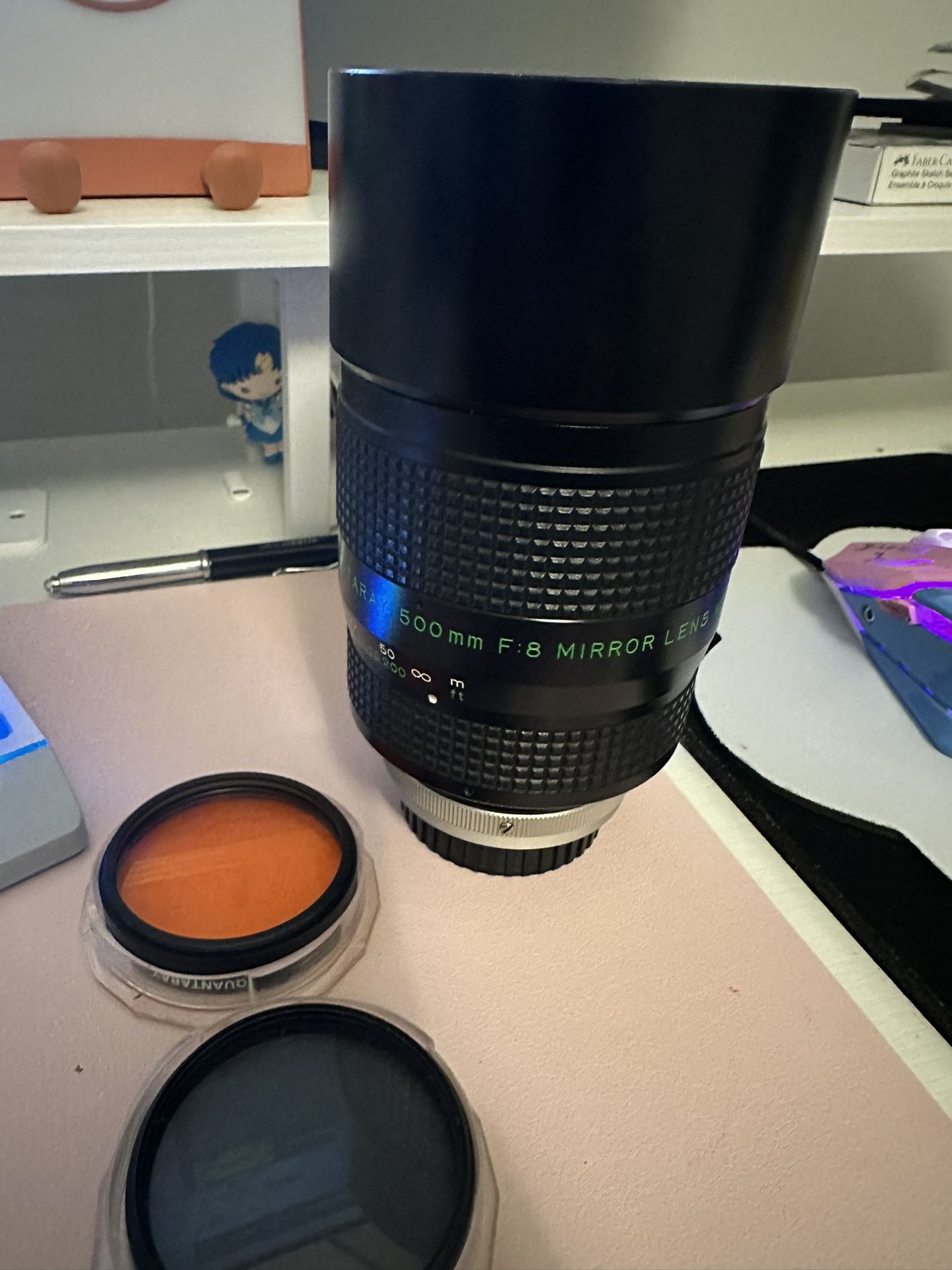 Quantaray 500mm F:8 mirror lens no.799816