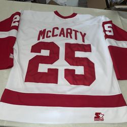 Darren McCarty Detroit Red Wings Starter Jersey Adult Xl White Euc Sewn Vtg