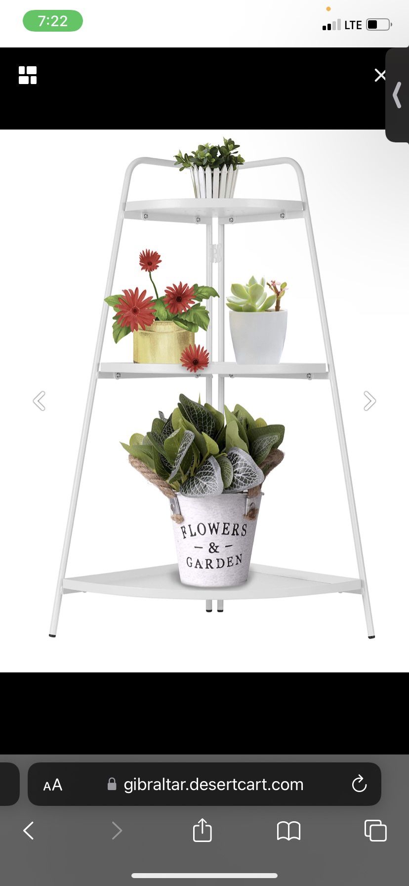 3 Tier Corner Plant Shelf