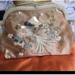 Beautiful Beautiful clear glass look light handle leather leather trim purse