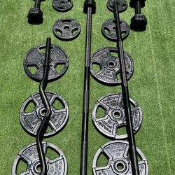 Olympic weigh set Weight Lifting Plates And Dumbbells Rack Bench Squat Rack   