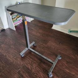 Medical Tray Table On Wheels 
