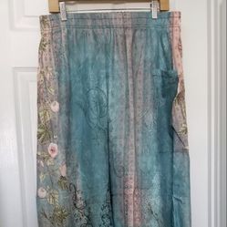Blue Floral Harem Pants M/L