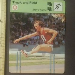 1979 Sportscaster Alan Pascoe Track Field Sports Photo Large Over-sized Card HTF Collectible Vintage Italy
