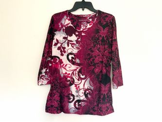 Allison Daley magenta blouse