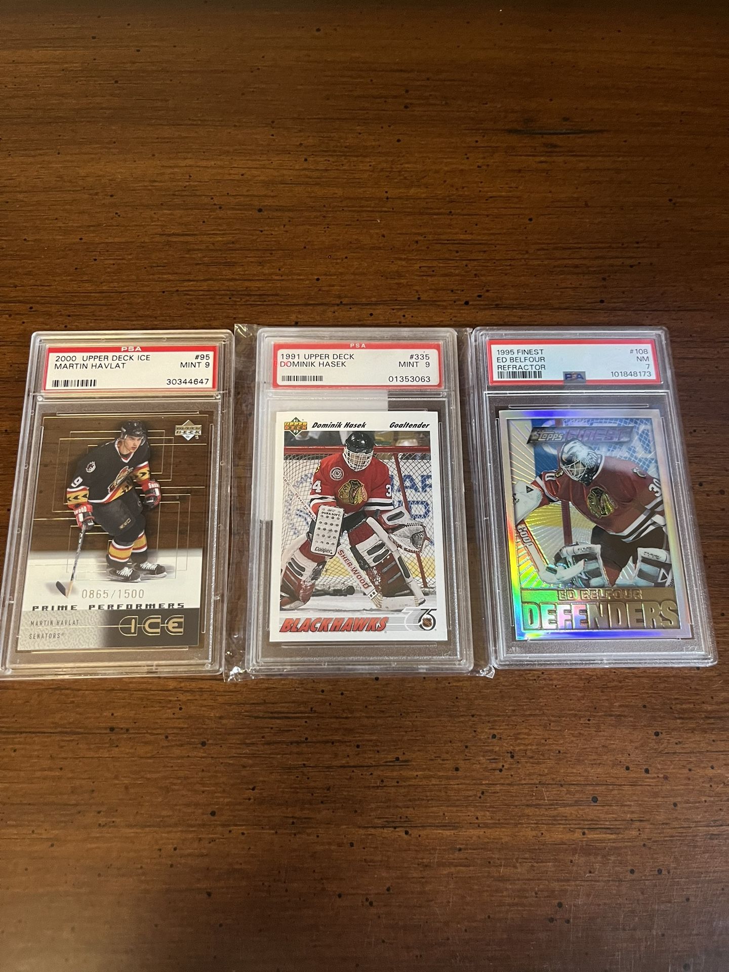 NHL Chicago Blackhawks Ottawa Senators PSA Cards