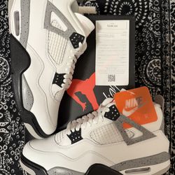 Air Jordan 4 White Cement 