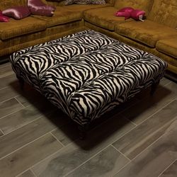 Mid-century Zebra Ottoman 