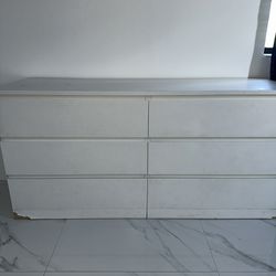 White Dresser 6 Drawers 