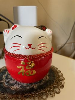 Ceramic Lucky Cat Money Saving Bank