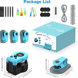 Pet Deluxe Interactive Cat Toy for Indoor Cats, Auto/Remote Control DIY Cat Mouse Hunting Treadmill Keep Bored Kitten Puppy Entertained to Chase, Feat