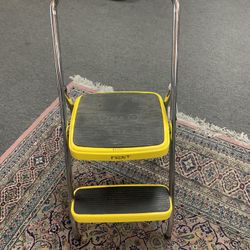 Vintage Cosco Yellow Folding Step Stool
