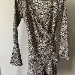 Leopard Wrap-Around Cocktail Dress  by H&M - NEW