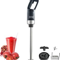1007# Commercial Immersion Blender 500W Heavy Duty Variable Speed Hand Mixer with Stainless Steel Blade New
