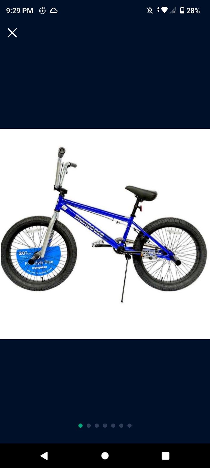 Mongoose Index 2.0 20'' Kids' Bmx Freestyle Bike
