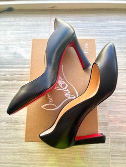 CHRISTIAN LOUBOUTIN AGNESKA 85 BLACK LEATHER PUMPS SZ 40 NEW