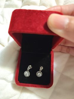 Moissanite Earrings 1ct with GRA cert