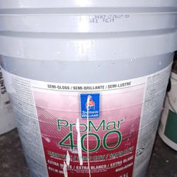 5 Gallons Interior Semigloss White Paint 