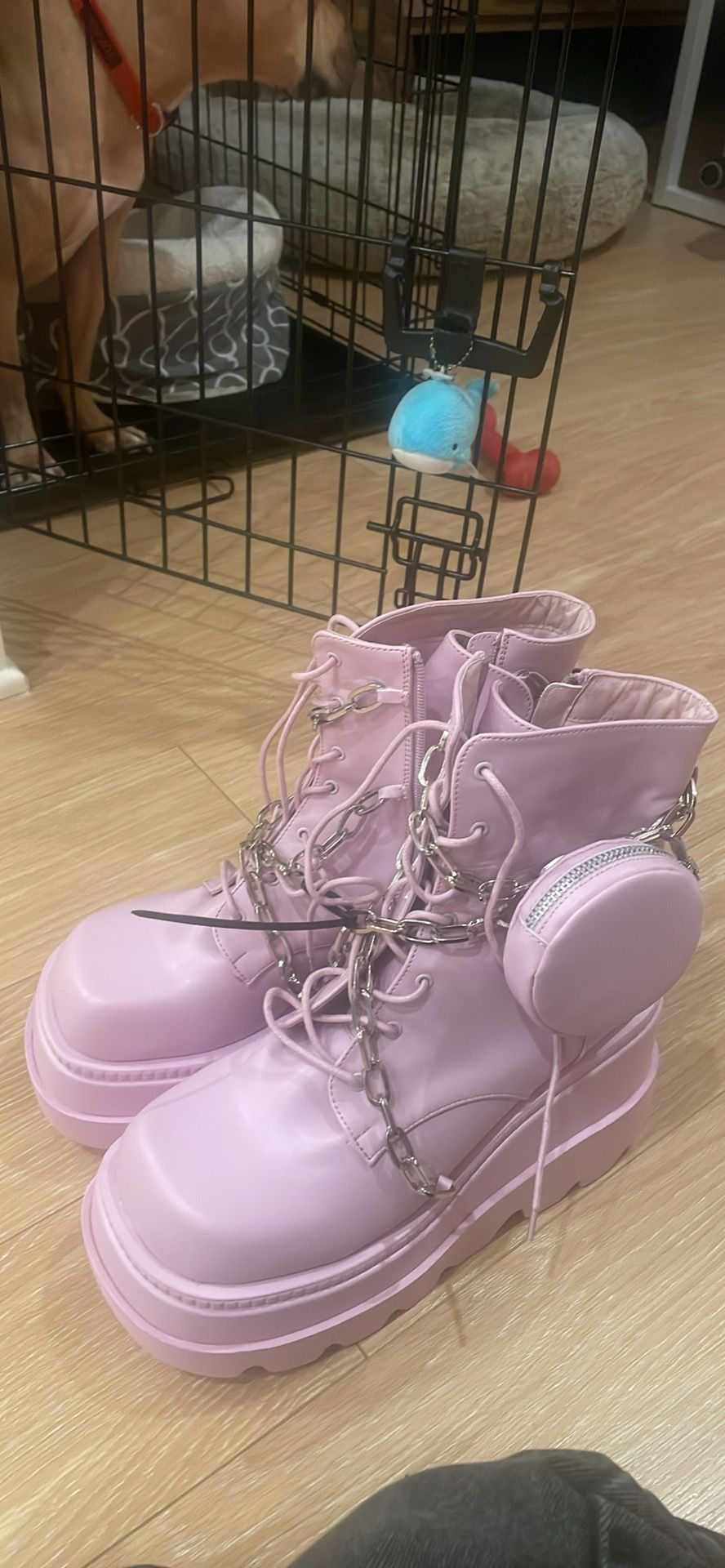 Cape Robbin pink platform boots