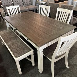 Mention Jon Green to the staff to confirm this price/offer! 🔥Bolanburg Dining Room Furniture Set 🔥 Dining Table With Storage Drawers and Chairs and 