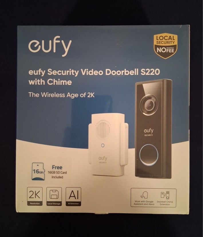 EUFY Security Video Doorbell 2K w/ Chime