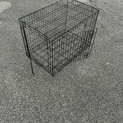 Large Metal Dog Cage With Two Doors No Tray For The Bottom 
